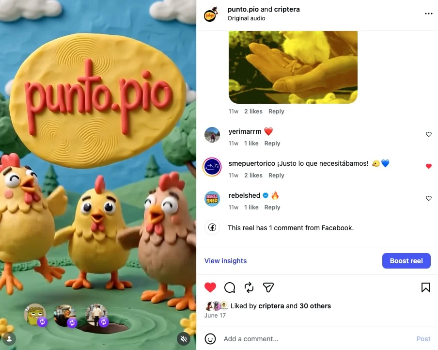 Comentario de @smepuertorico en Instagram diciendo justo lo que necesitábamos